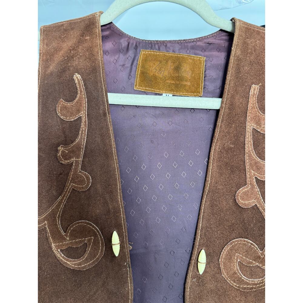 Vintage Lot of 4 Ben Kalton Fringe Leather Shawl Vests Western Rodeo Capelet Mex - Picture 4 of 16